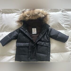 GAP Toddler Black Puffer Parka Jacket